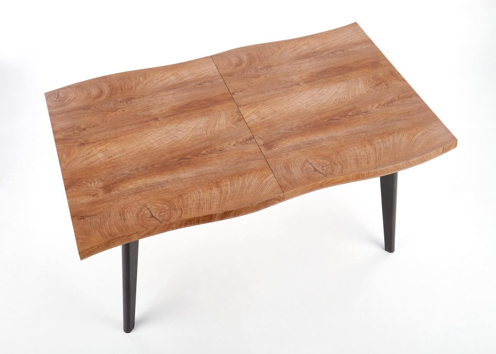 DICKSON stół rozkładany 120-180/80 cm, blat - naturalny, nogi - czarny (2p=1szt)