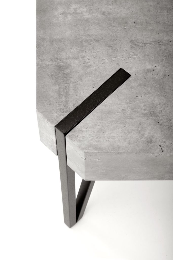 EMILY ława beton / czarny (1p=1szt)