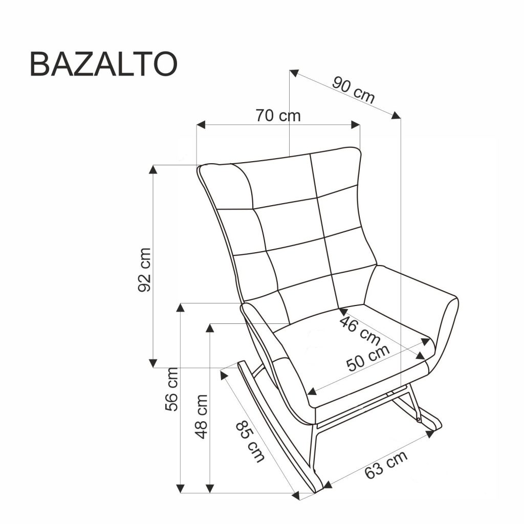 BAZALTO fotel bujany popiel (1p=1szt)