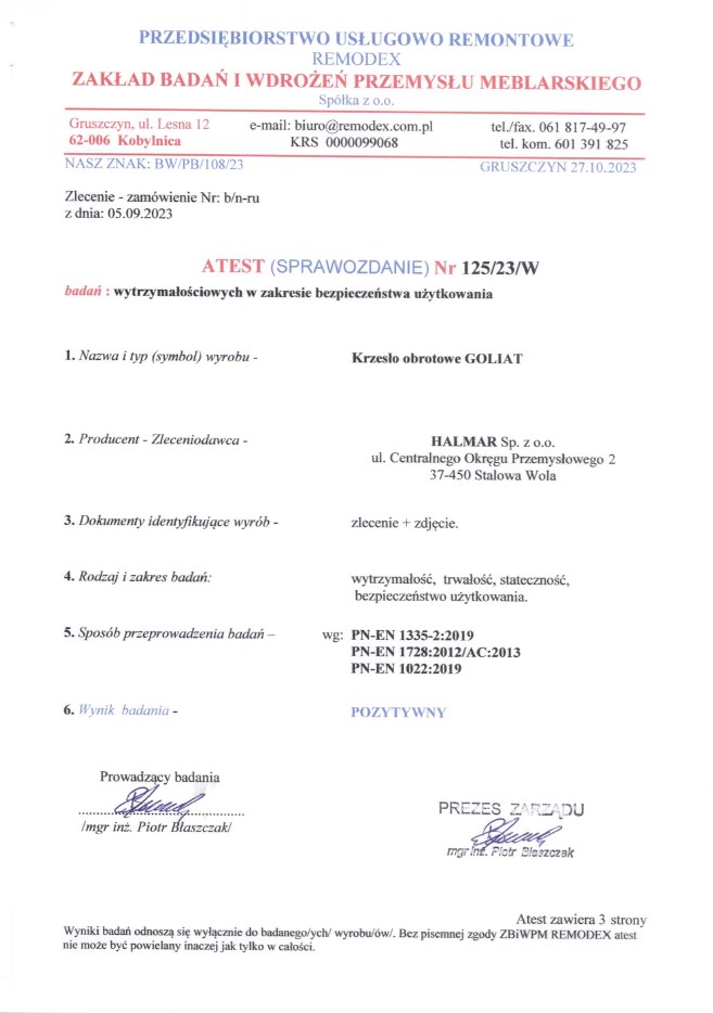 GOLIAT fotel gabinetowy czarny (1p=1szt)