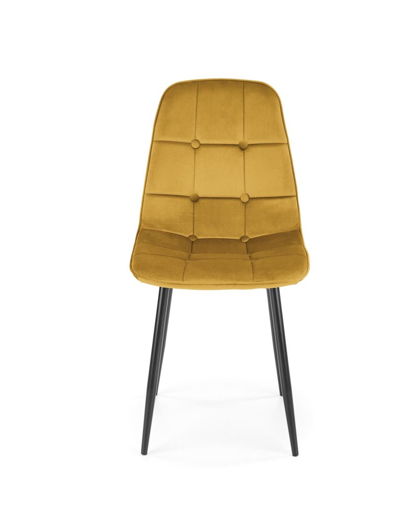 K417 krzesło musztardowy velvet (1p=4szt)