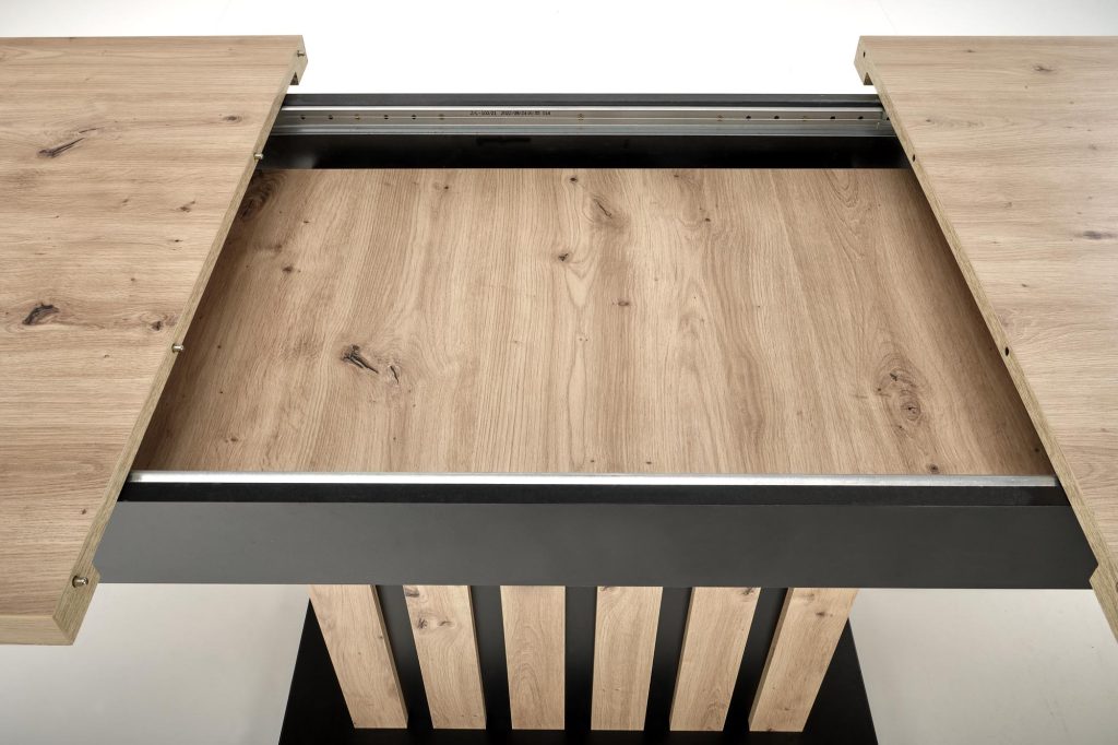 LAMELLO stół rozkładany 130-180/80 cm dąb artisan/czarny (3p=1szt)