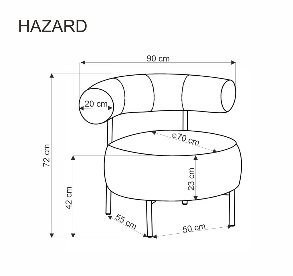 HAZARD fotel wypoczynkowy, cynamonowy (1p=1szt)