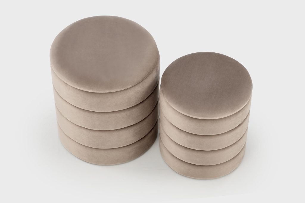 PACHO zestaw 2 puf, beżowy (1p=1set)