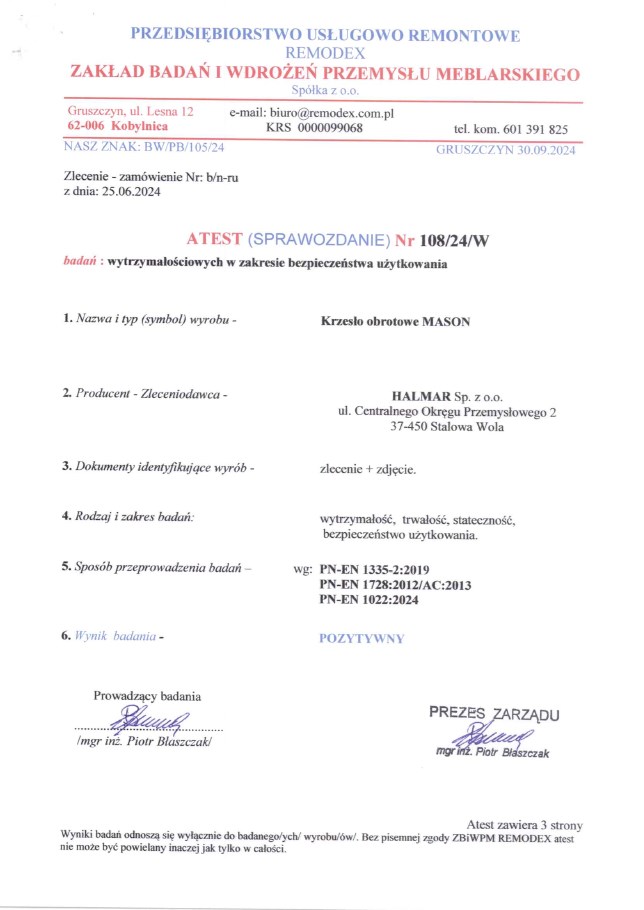 MASON fotel gabinetowy czarny (1p=1szt)