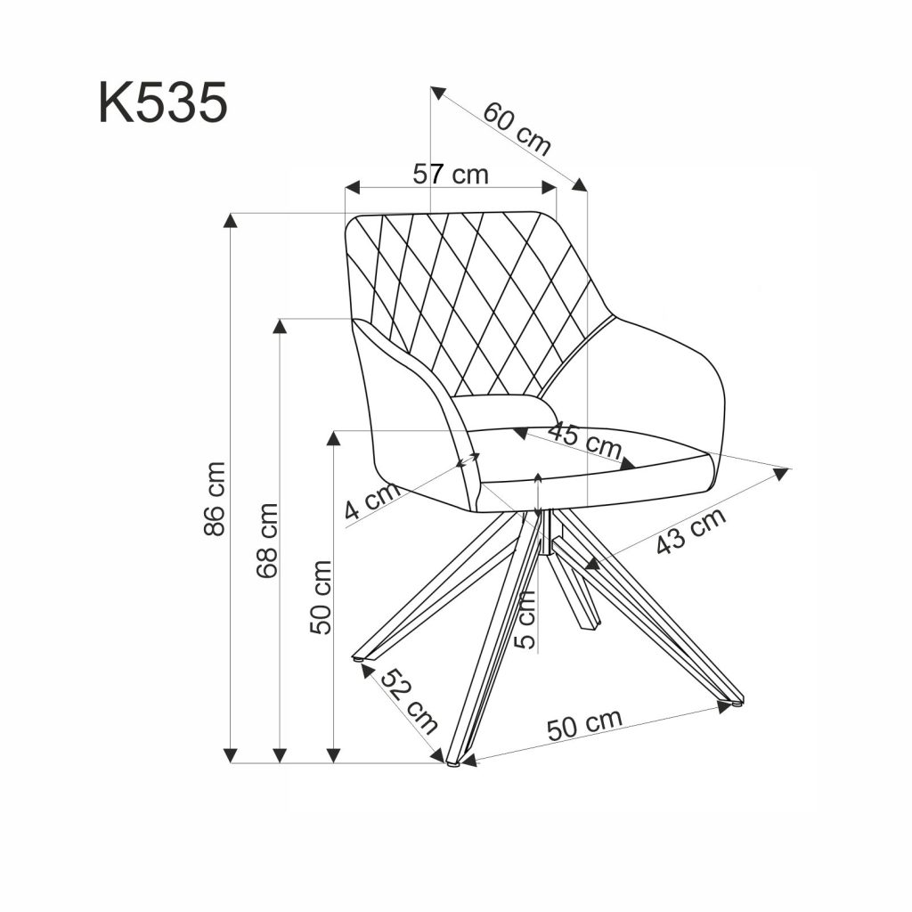 K535 krzesło ciemny zielony (1p=2szt)