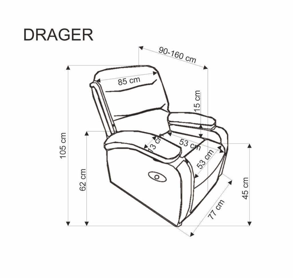 DRAGER fotel wypoczynkowy czarny (1p=1szt)