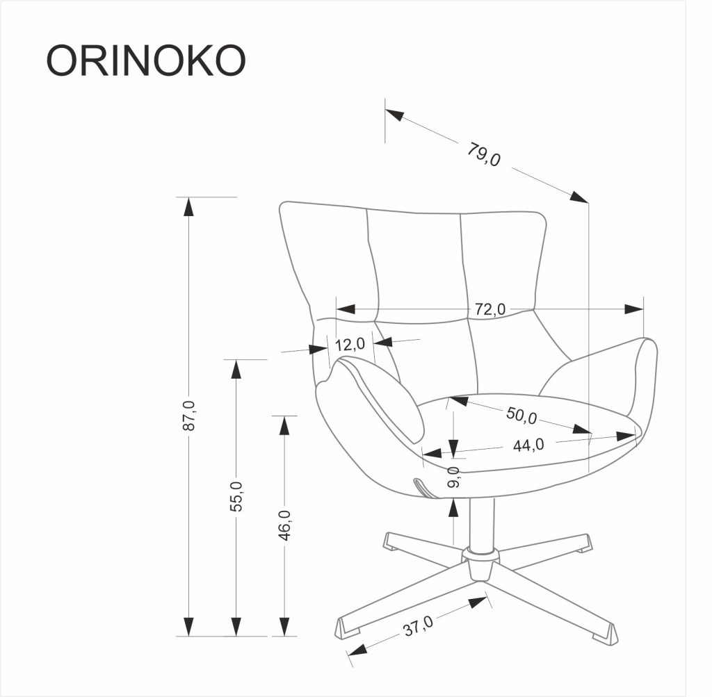 ORINOKO fotel wypoczynkowy popielaty (1p=1szt)