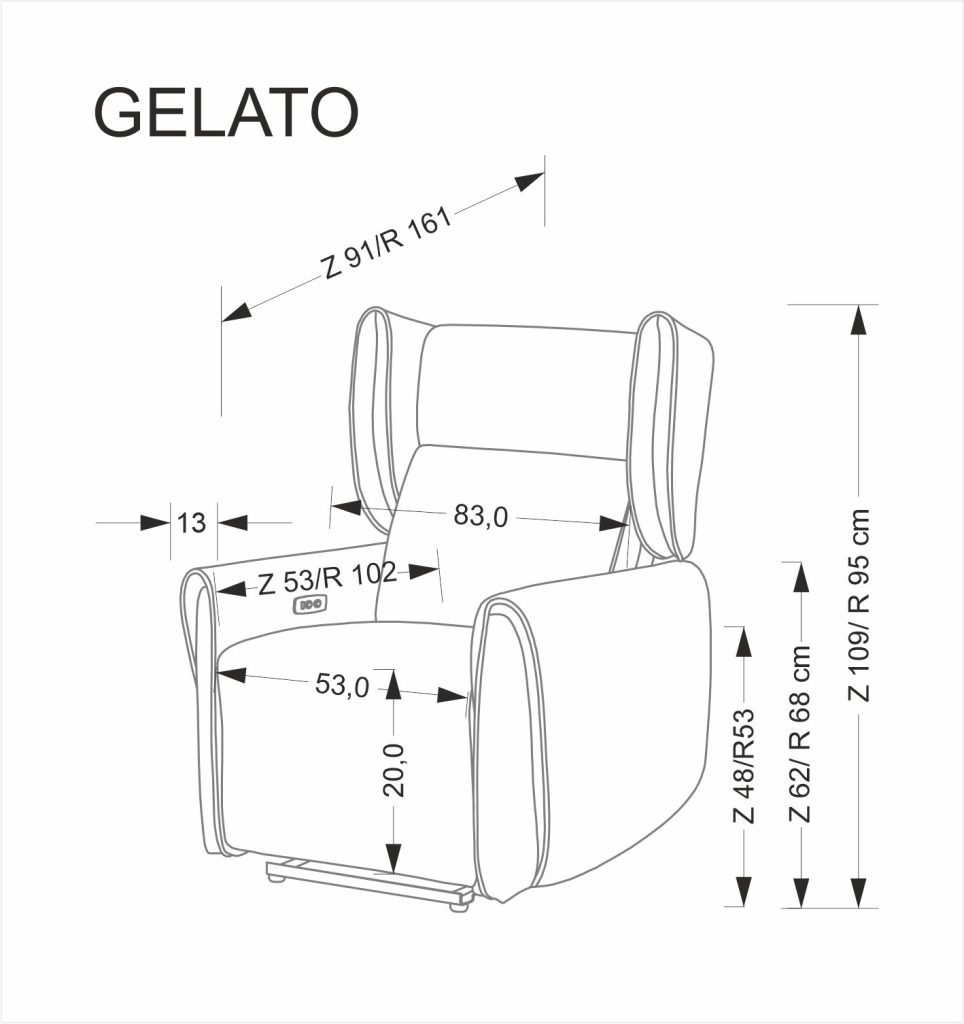 GELATO fotel wypoczynkowy beżowy (2p=1szt)