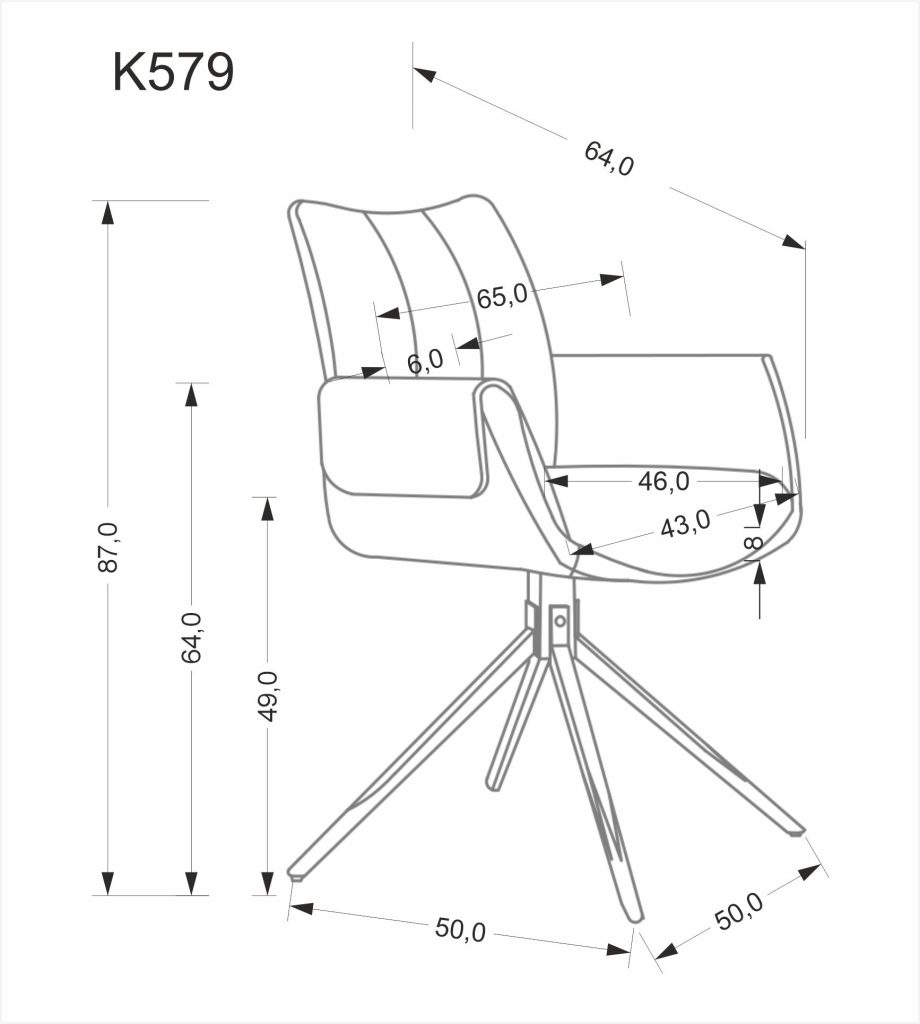 K579 krzesło popielaty (1p=2szt)