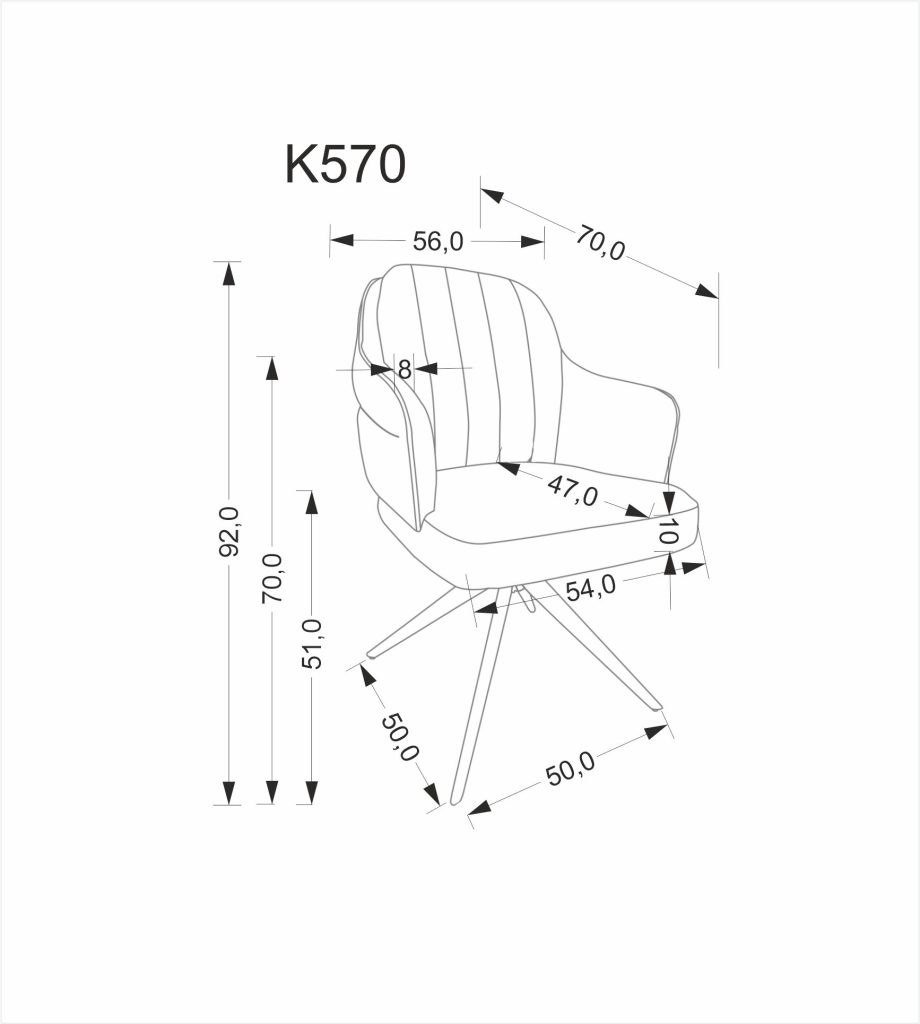 K570 krzesło popielaty (1p=2 szt)