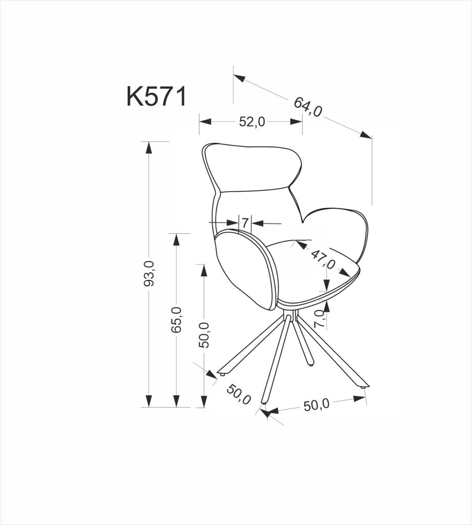 K571 krzesło popielaty (1p=2 szt)