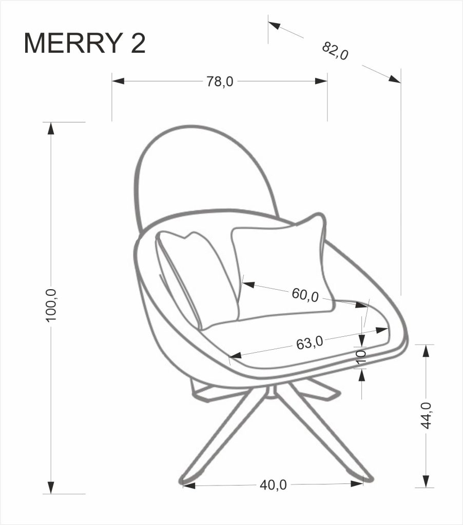 MERRY 2 fotel wypoczynkowy z funkcją obracania, cappuccino (1p=1szt)