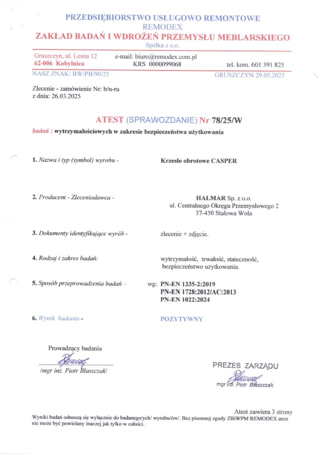 CASPER fotel gabinetowy czarny (1p=1szt)