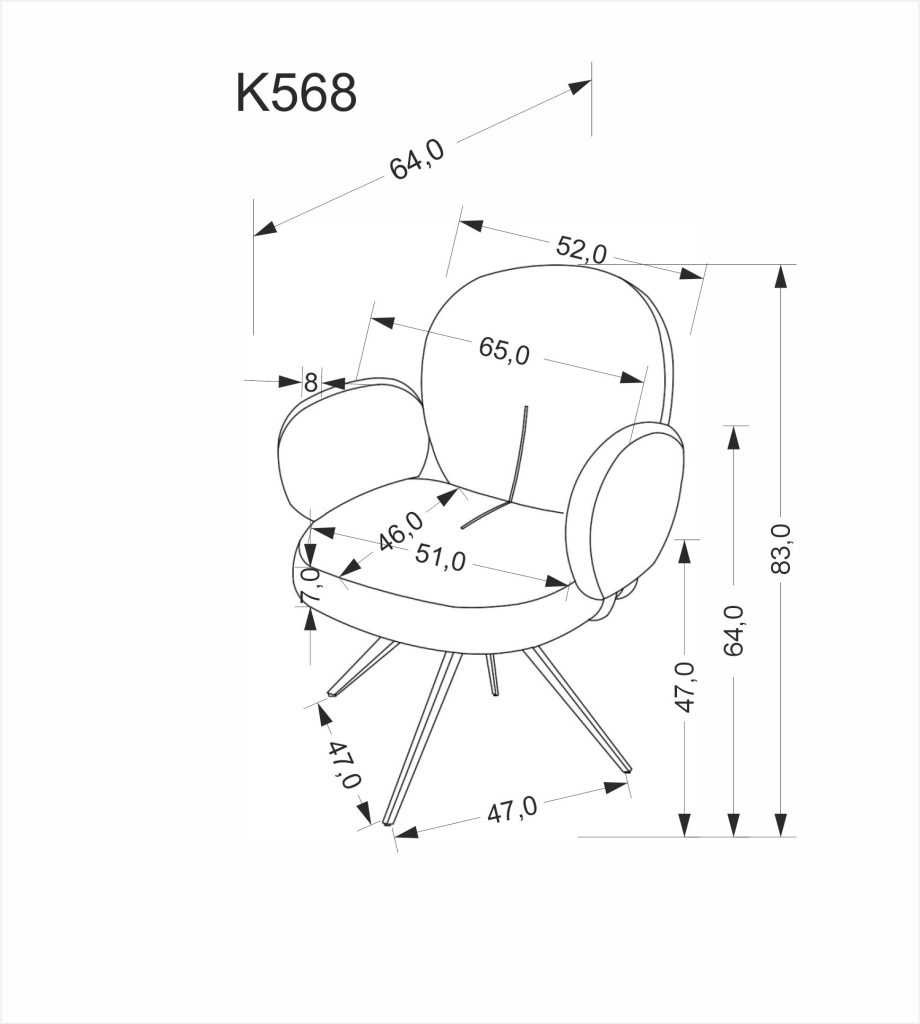 K568 krzesło ciemny beżowy (2p=2szt)
