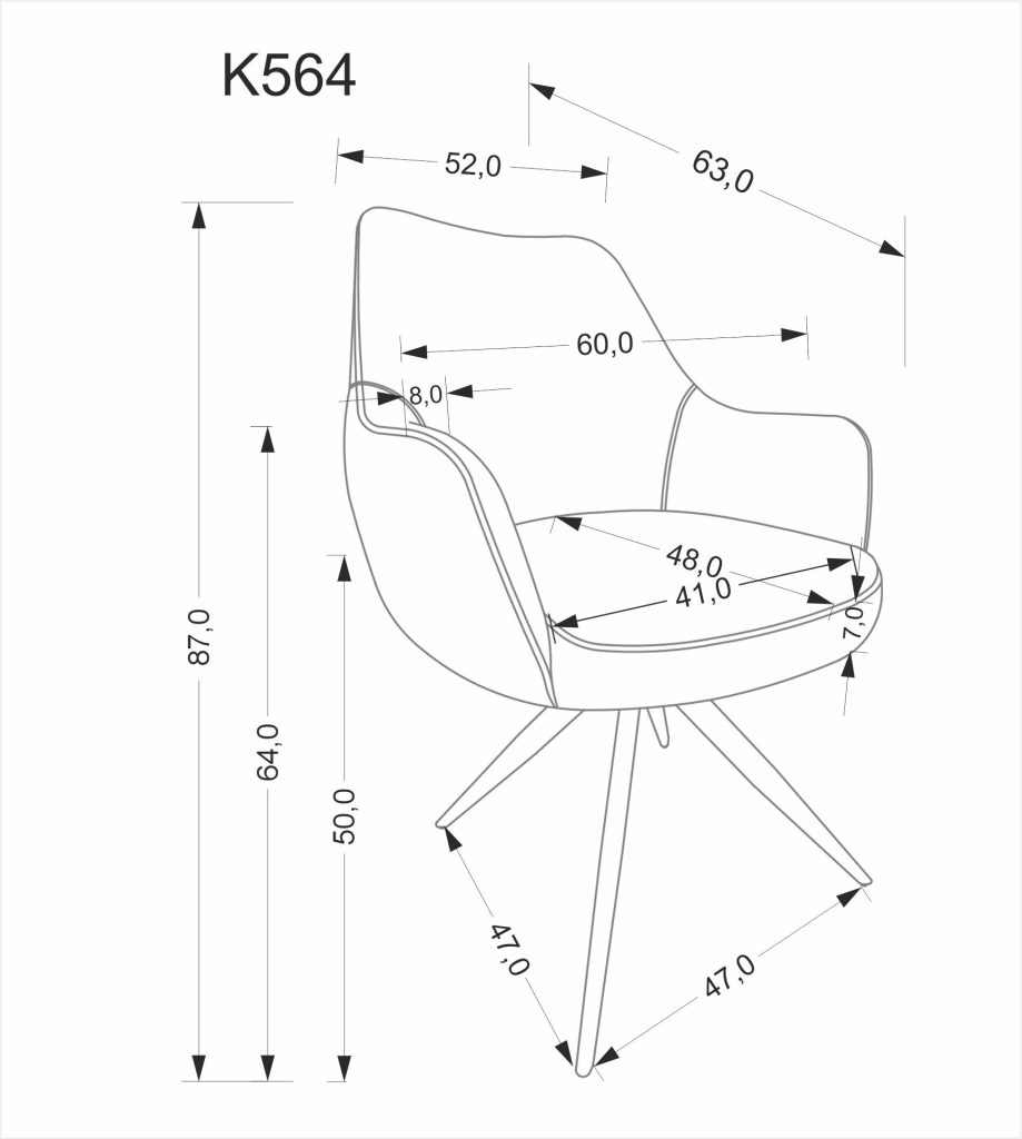 K564 krzesło beżowy (1p=1szt)