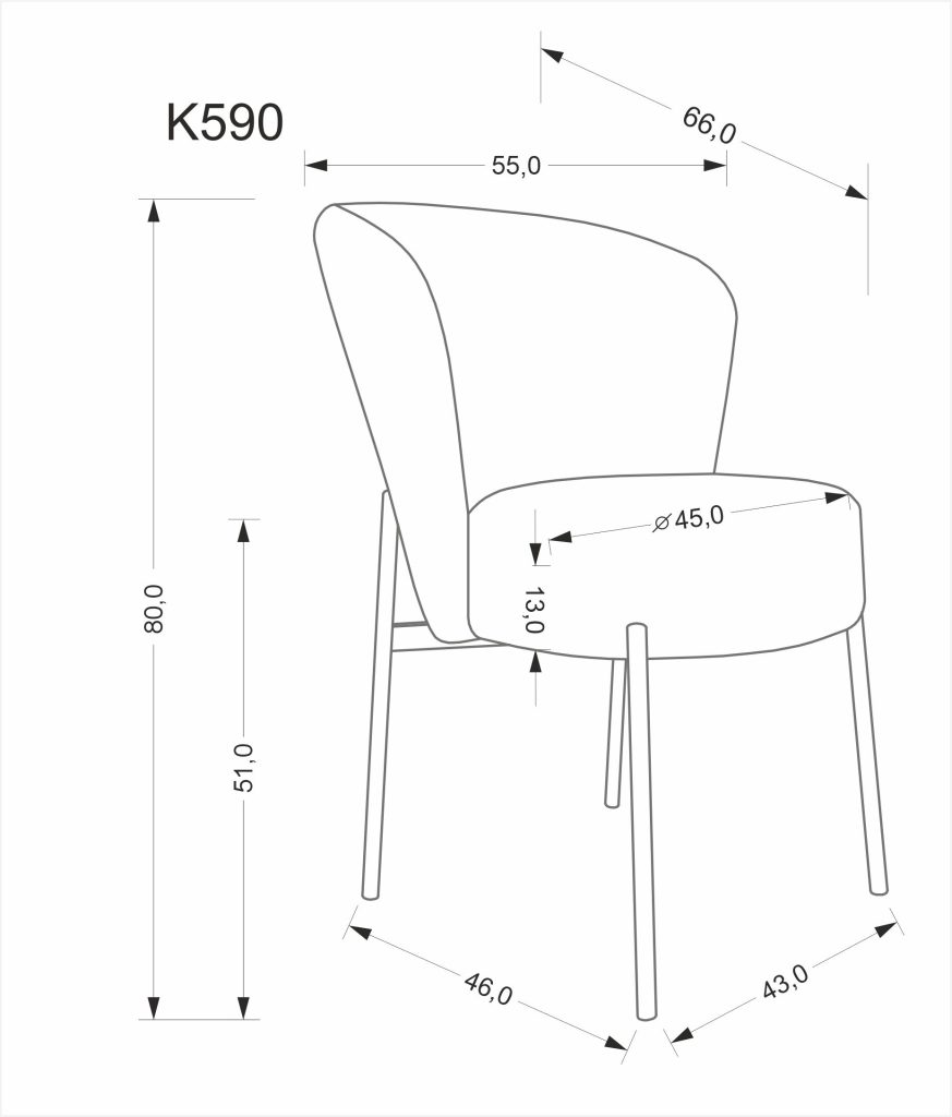 K590 krzesło popielaty (1p=2szt)
