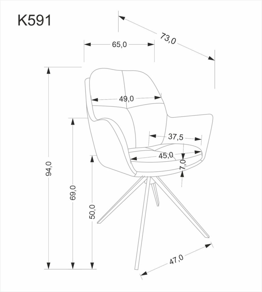 K591 krzesło jasny popiel (1p=2szt)