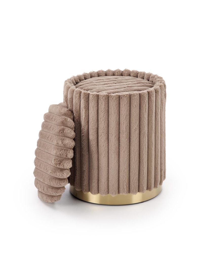 FIDO zestaw 2 puf, cappuccino / złoty (1p=1kpl)