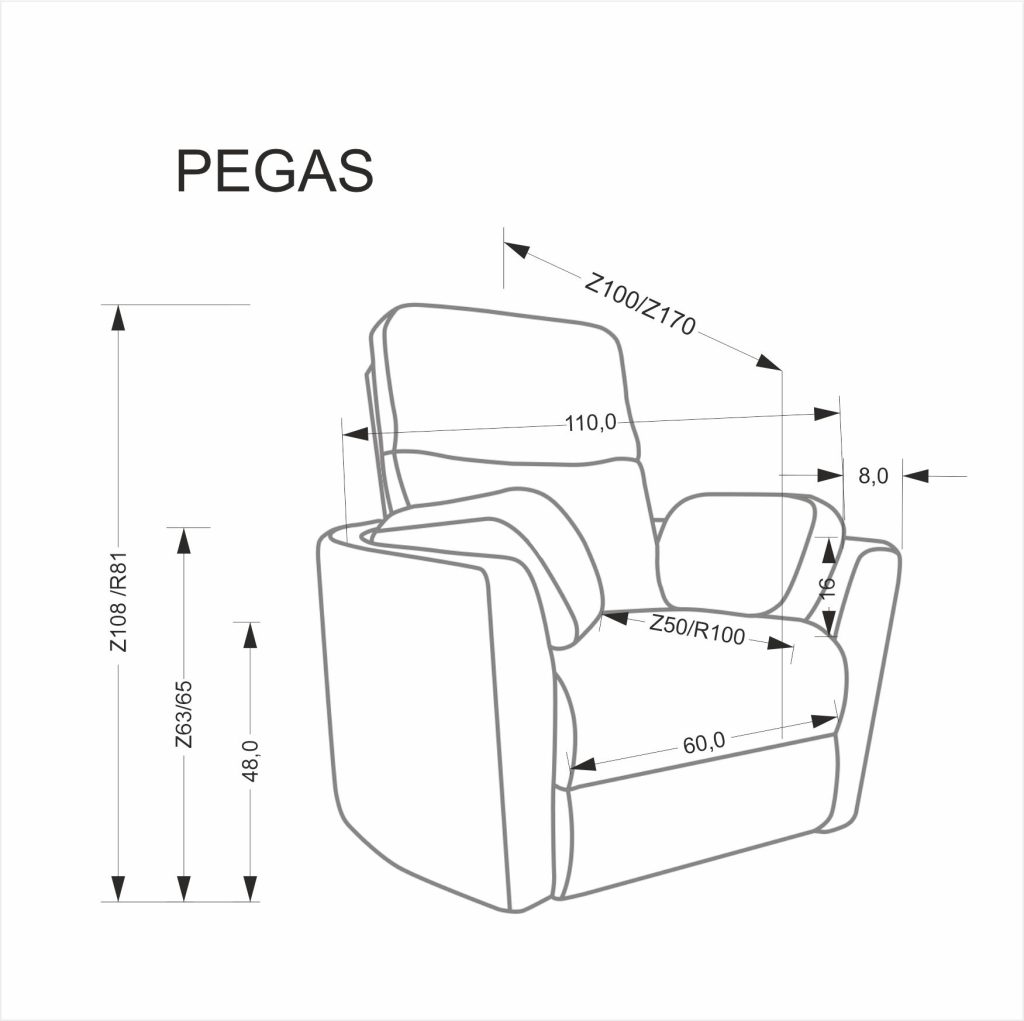 PEGAS fotel wypoczynkowy miętowy (1p=1szt)