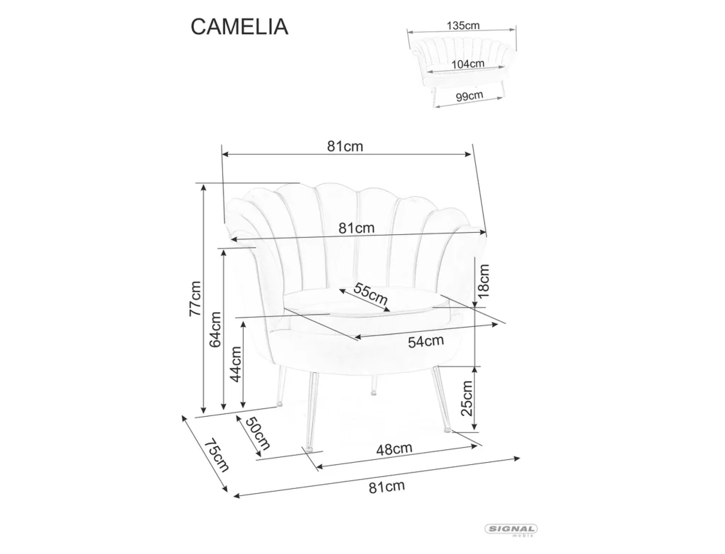 Sofa Camellia 2 Velvet